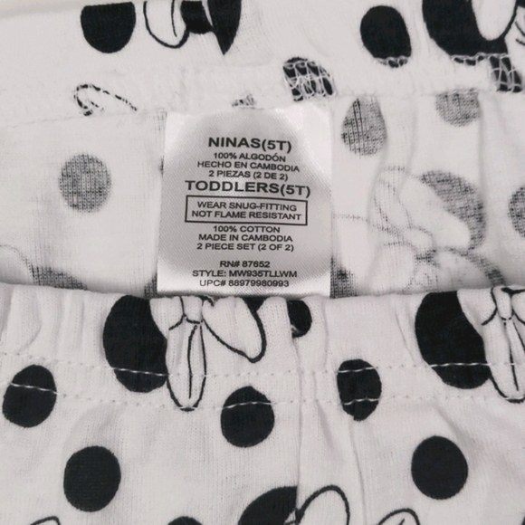 💰NWOT! DISNEY ▪︎ MINNIE MOUSE PAJAMA SET ▪︎ SIZE 5T - Picture 9 of 9